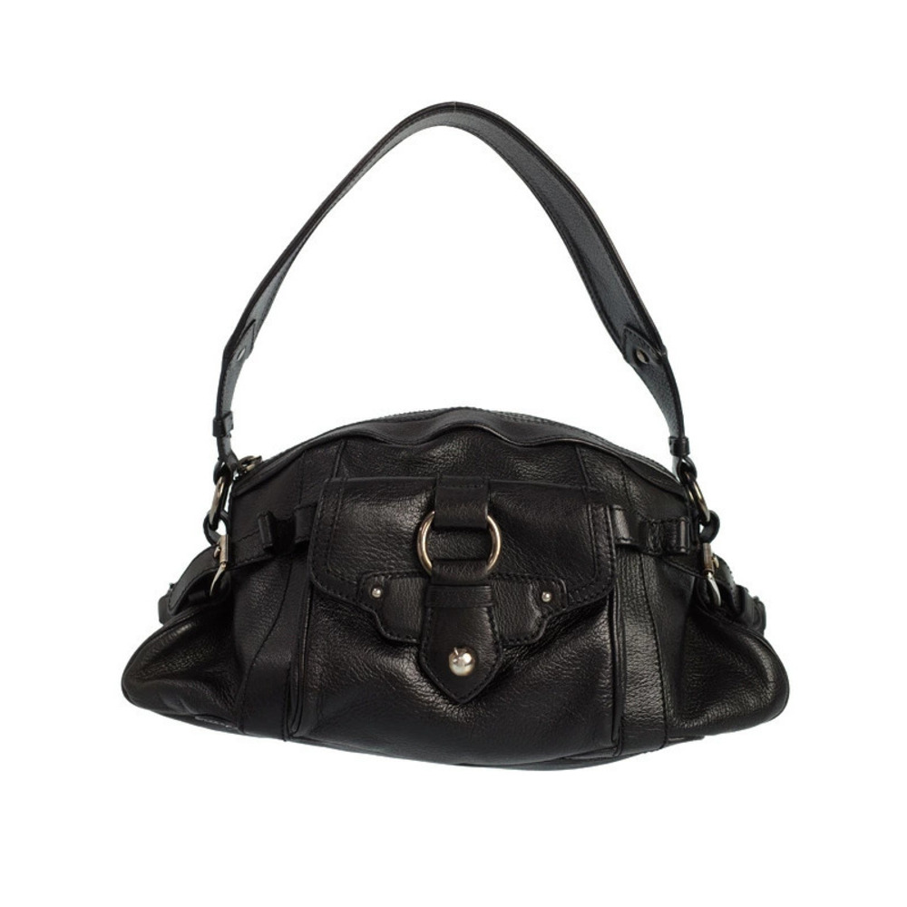 Celine One Shoulder Hobo Bag Leather Black - Picture 1 of 9